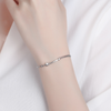 Women Fashion Simple S925 Sterling Silver Lucky Star Letter Bracelet