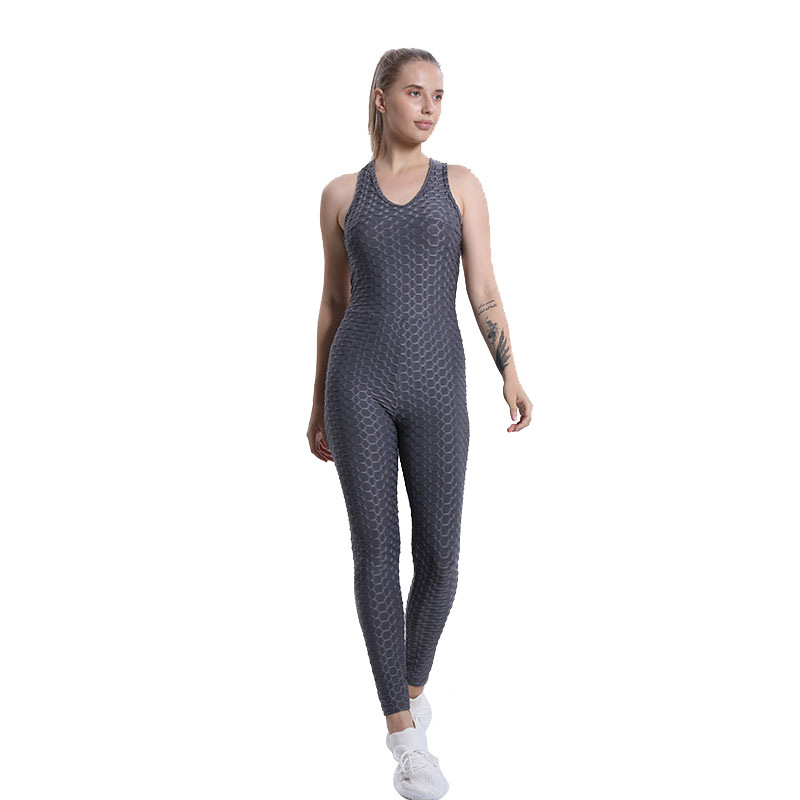 Women'S Sexy Back Fitness Exercise Hip Lifting Yoga Jumpsuit