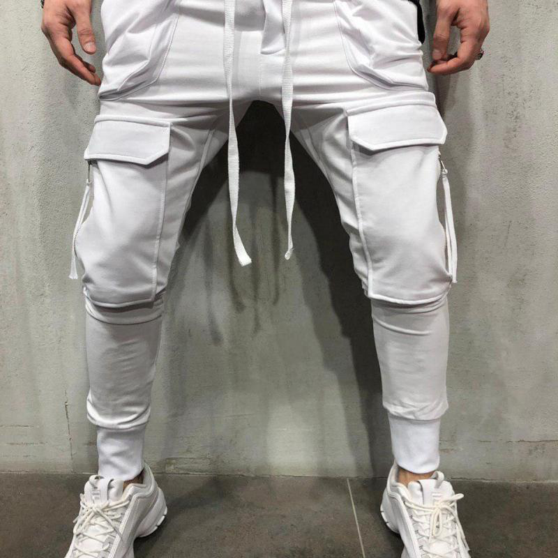 Men Fashion Multi Pocket Slim Pants