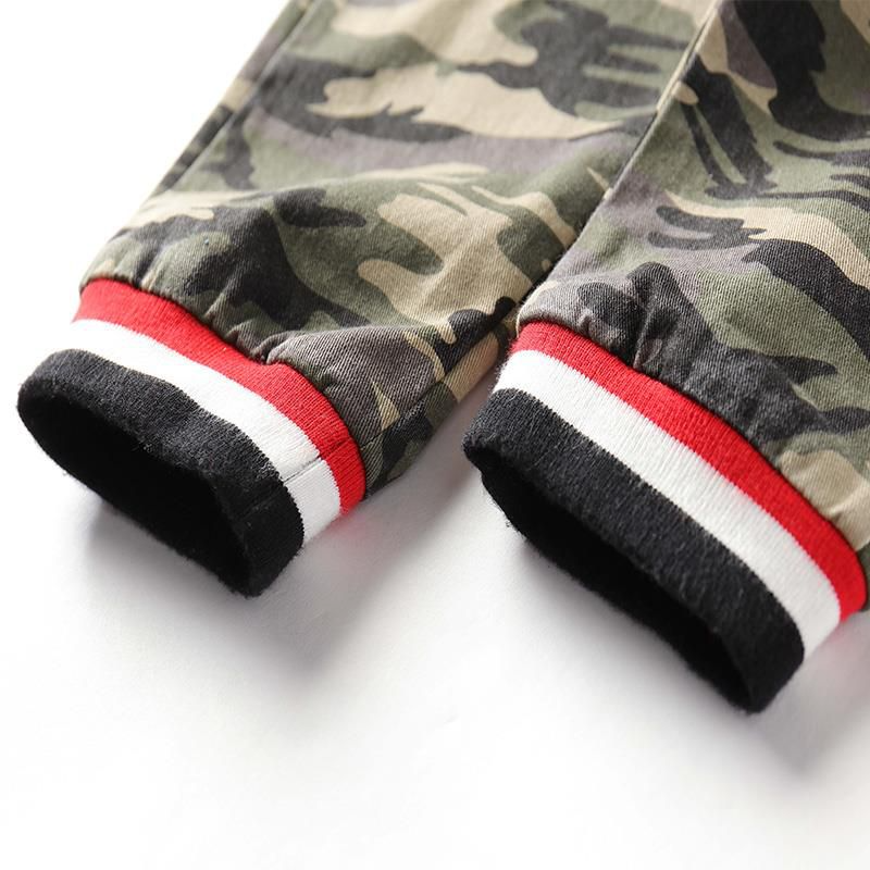 Casual Boys Cotton Patchwork Camouflage Printed Pants