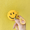 Women Simple Round Smiley Face With Ring Airpods Case ( 2 sets )