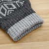 Men Winter Snowflake Pattern Warm Fingerless Knit Gloves