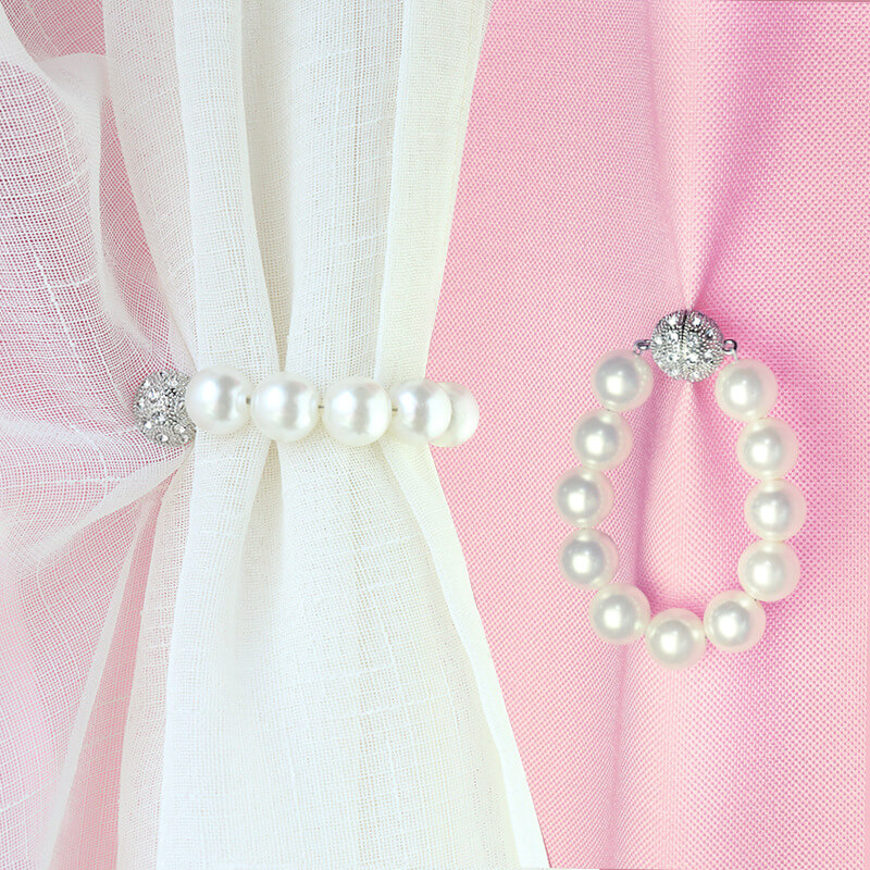 Creative Pearl Decor Curtain Tieback ( 2 sets )