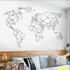 Abstract World Map Print Wall Sticker (2 sets)