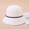 Women Fashion Wool Felt Simple Beveled Elegant Fedora Hat