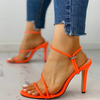 Size:5-10 Women Neon Colors High Heels Slim Bandage Sandals Shoes