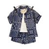 Boys Summer Suits Children Summer Baby Short-Sleeved Handsome Boy Three-Piece Suit