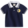 Children Kids Baby Fashion Boys Short Sleeve Embroidered Lapel Casual Basic T-Shirt