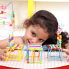 800pcs/Set DIY Geometric Plug Puzzle Plastic Building Blocks Toys