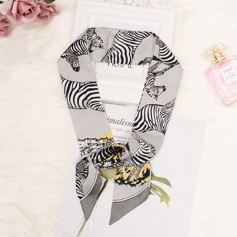 Women Fashion Animal Print Skinny Neckerchief