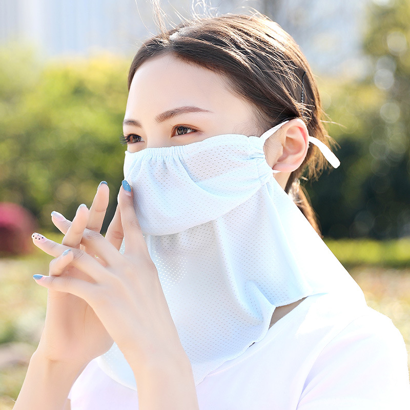 Women Breathable Mesh Sunscreen Mask Anti-UV Mask