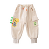 Boys Cute Cartoon Elastic Thickening Plush Sweatpants