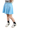 Kids Girls Simple Solid Color Elastic Pleated Skirt