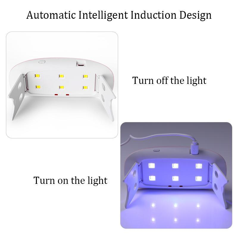 Mouse Mini Led Phototherapy Machine Usb Nail Drying Uv Baking Lamp Led Nail Polish Mini Nail Lamp ( 2 sets )