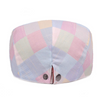 Women Block Color Plaid Pattern Peaked Cap