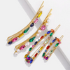 Multicolor Crystal Design Women Hair Clip