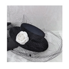 Women Retro Mesh Camellia Decorative Cocktail Wedding Party Fascinator Hat