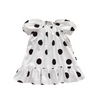 Children Kids Toddlers Girls Short Sleeve Polka Dot Print Princess Dress