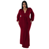 Fashion Plus Size Women'S V-Neck Dress