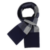 Men Winter Rectangle Colorblock Faux Cashmere Knit Scarf