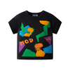 Kids Boys Cute Cartoon Dinosaur Round Neck Short Sleeve T-Shirt