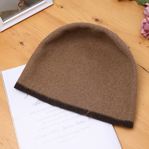 Women Autumn And Winter Warm Simple Wool Hat Beanie