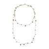 Women Fashion Retro Ball Stone Hand Woven Double Layer Beaded Long Necklace