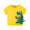 Kids Boys Cute Cartoon Dinosaur Round Neck Short-Sleeved T-Shirt