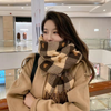 Women Fashion Love Plaid Cashmere Scarf