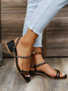 Plus Size Women Fashion Buckle Strap Chunky Heel Office Sandals