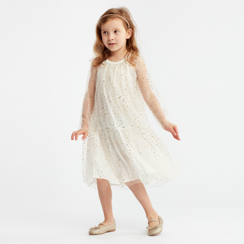 Children Kids Baby Fashion Girls Summer Sequin Mesh Princess Dress