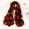 Women Autumn And Winter Cotton Linen Camouflage Graphic Scarf (2 sets)