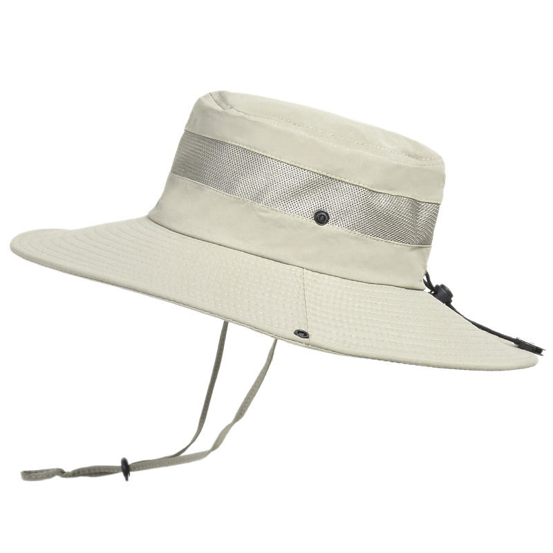 Men Fashion Outdoor Big Brim Breathable Mesh Sunscreen Sun Hat