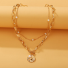 Fashion Pearl Decoration Double Layer Necklace