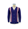 Men Casual V-Neck Long-Sleeved Knitted Cardigan