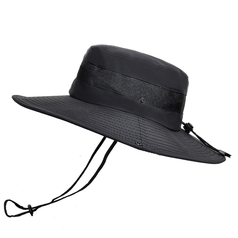 Men Fashion Outdoor Big Brim Breathable Mesh Sunscreen Sun Hat