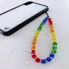 Fashion Glass Crystal Square Bead Phone Chain (2 sets)