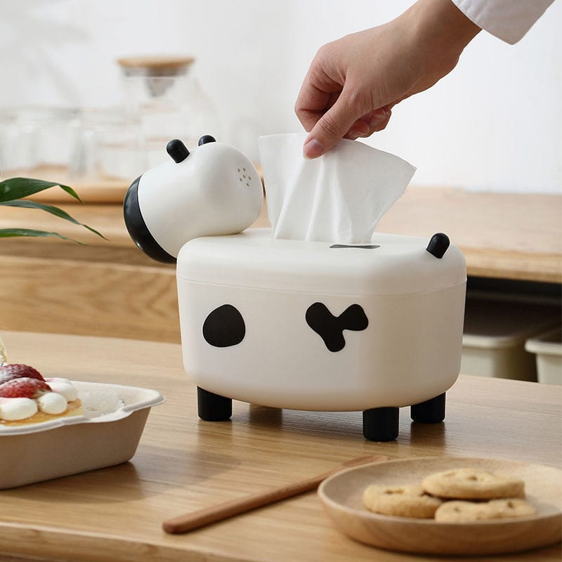 Cute Cow Shape Living Room Tissue Box