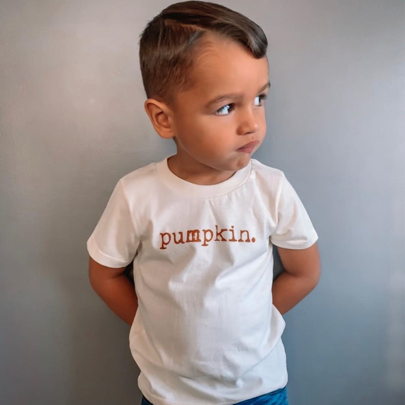 Kids Fashion Letter Pattern Casual T-Shirt