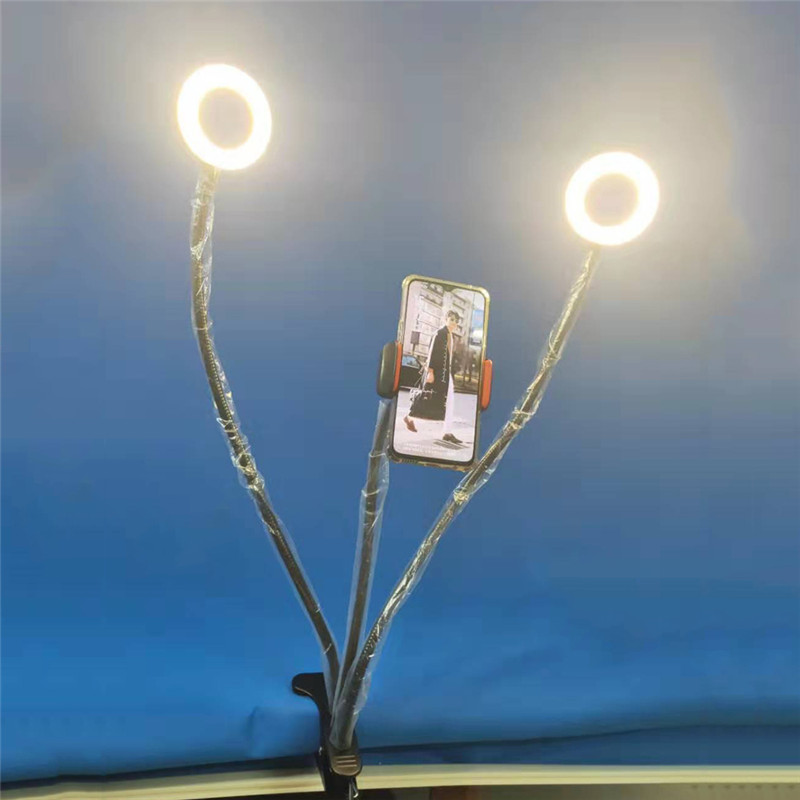 Mobile Phone Holder Clip Pattern Live Streaming Double LED Light