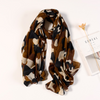 Women Autumn And Winter Cotton Linen Camouflage Graphic Scarf (2 sets)