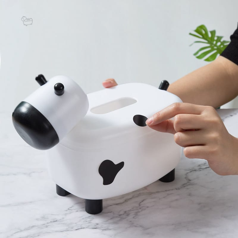 Cute Cow Shape Living Room Tissue Box