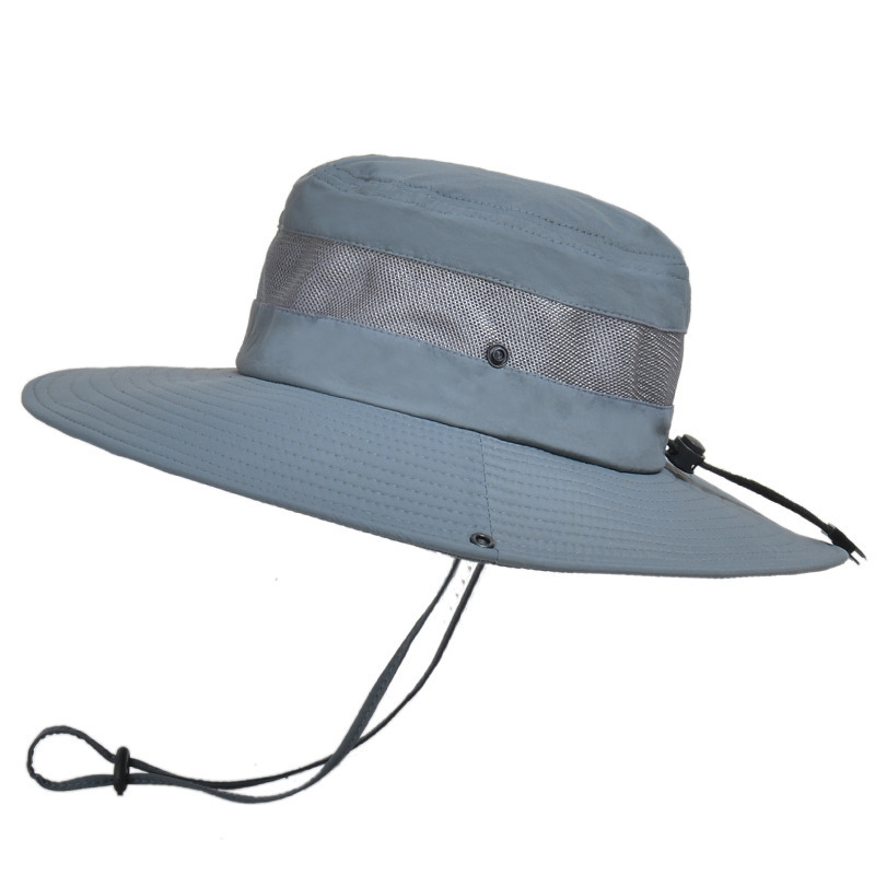 Men Fashion Outdoor Big Brim Breathable Mesh Sunscreen Sun Hat