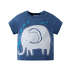 Kids Boys Cute Cartoon Animal Print Round Neck Short-Sleeved T-Shirt