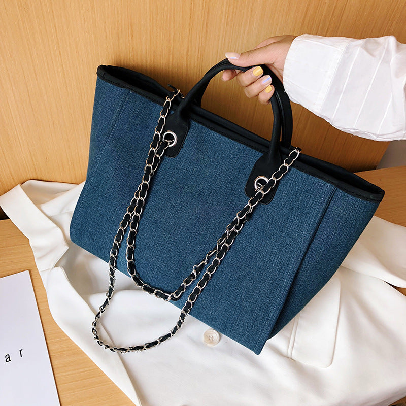 Simple Chain One-shoulder Diagonal Tote Bag