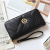 Korean Style Clutch With Embroidered Texture And Zipper Large Capacity