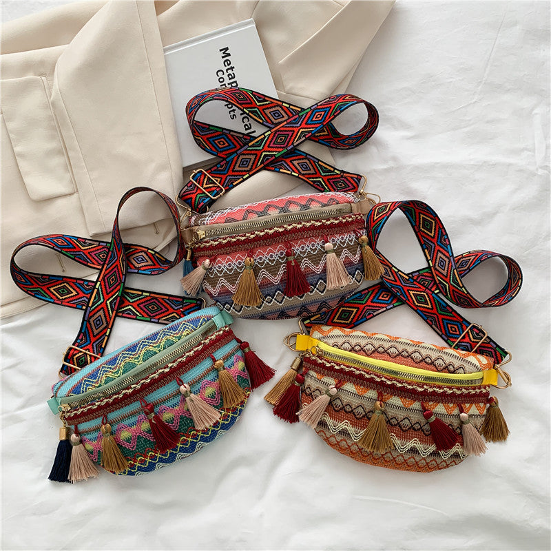 Simple And Versatile Shoulder Bag Messenger Waist Women's Ethnic Style