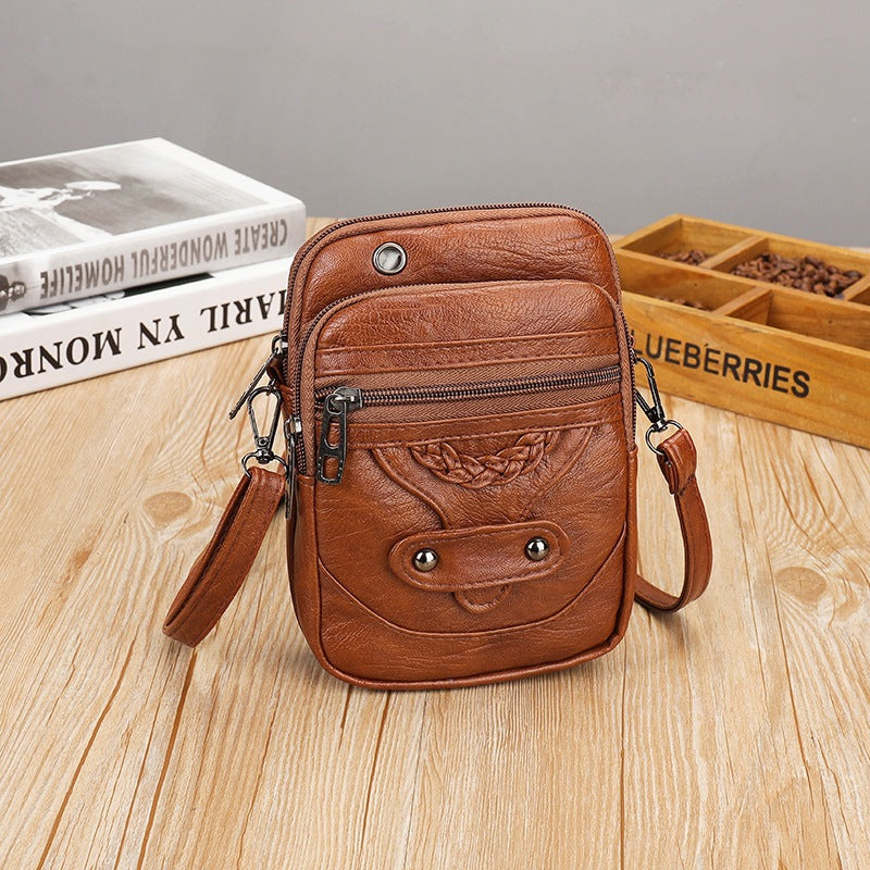 Fashion Simple Leather Crossbody Shoulder Bag