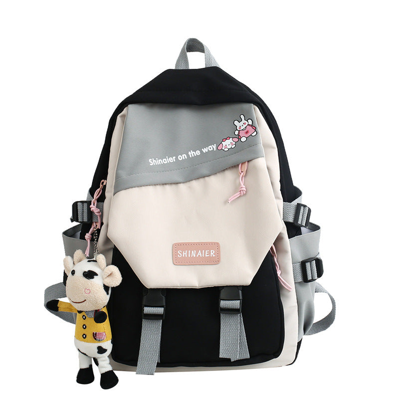 New Summer Outdoor Sports Travel Backpack Oxford Cloth Korean Junior High School Leisure School Bag