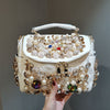 Women's Beaded Rivet Rhinestone Shoulder Bag